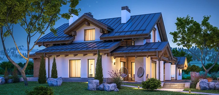 Solar panel system illustrating home renewable energy production.